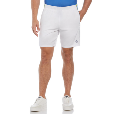 Performance Mixed Media Tennis Shorts In Bright White