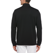 Earl 1/4 Zip Long Sleeve Golf Pullover Jumper In Caviar