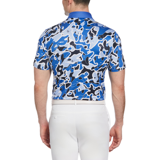 Bunker Print Short Sleeve Golf Polo Shirt In Multicolor | Original Penguin®