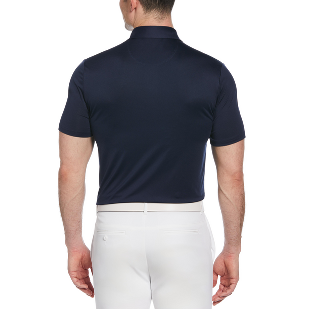 Original Block Design Short Sleeve Golf Polo Shirt In Black Iris