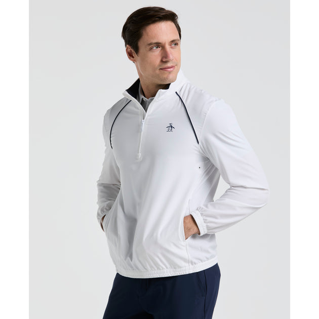 1/4 Zip Tennis Jacket In White | Original Penguin®