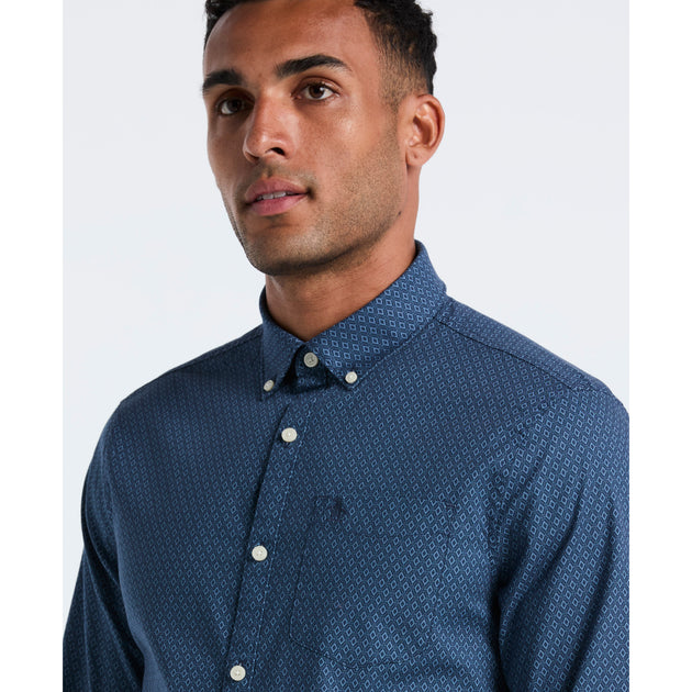 Horst Light Blue Micro Diamond Performance Dress Shirt main image 1