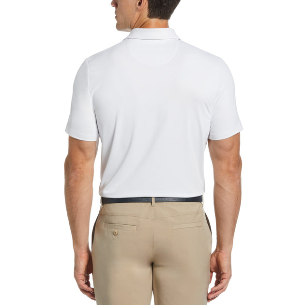 Got Game Engineered Stripe Block Print Polo In White | Original