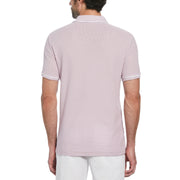 Icons Organic Cotton Bentley Mesh Short Sleeve Polo Shirt In Lavender Frost