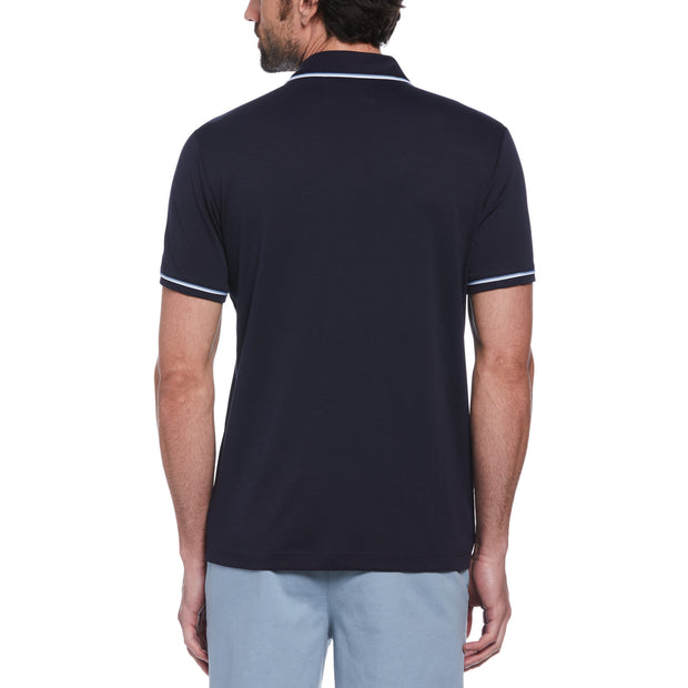 Earl 3D Pete Short Sleeve Polo Shirt In Dark Sapphire