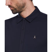 Icons Soft Interlock Long Sleeve Shirt In Dark Sapphire