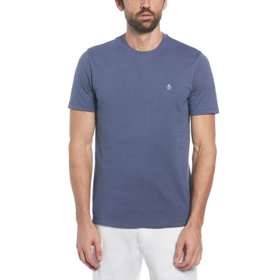 Pin Point Embroidered Pete T-Shirt In Blue Indigo