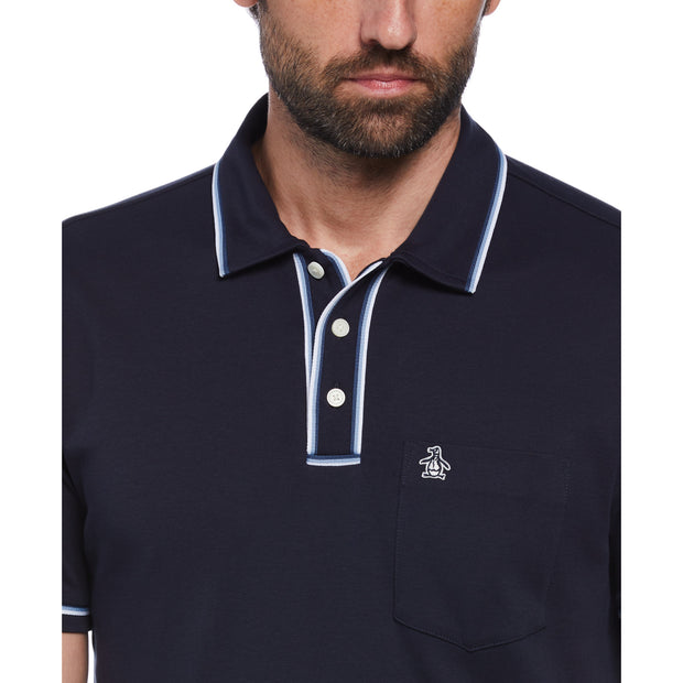 Earl 3D Pete Short Sleeve Polo Shirt In Dark Sapphire