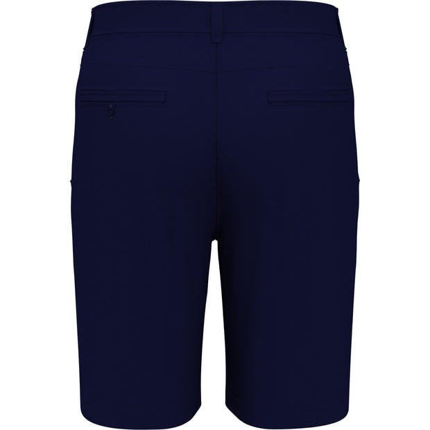 Flat Front Solid Golf Shorts In Black Iris