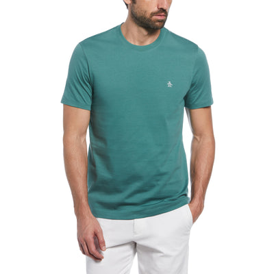 Pin Point Embroidered Pete T-Shirt In Sea Pine