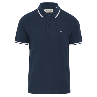 Short Sleeve Polo Shirt With Contrast Tipping In Yale