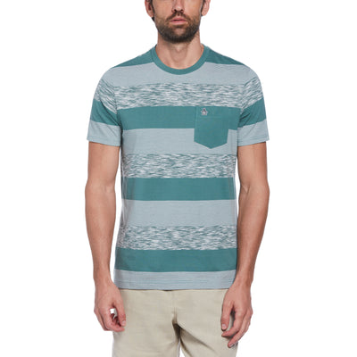Colour Block T-Shirt In Sea Pine