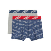 2 Pack Penguin Pete All Over Print Underwear In Navy And Grey Marl