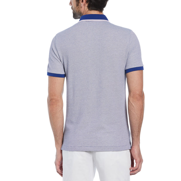 Birdseye Pique Short Sleeve Polo Shirt In Lavender Frost
