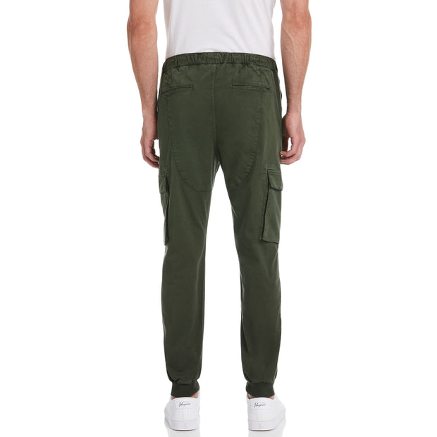 Tapered Cargo Jogger In Military Green