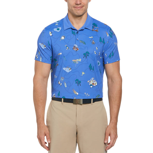 Pete's Game Print Polo In Multicolor | Original Penguin®