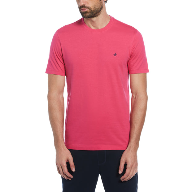 Pin Point Embroidered Pete T-Shirt In Raspberry Sorbet