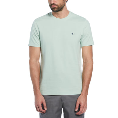 Pin Point Embroidered Pete T-Shirt In Silt Green