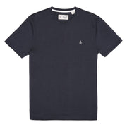 Pin Point Embroidered Logo Organic Cotton T-Shirt In Dark Sapphire