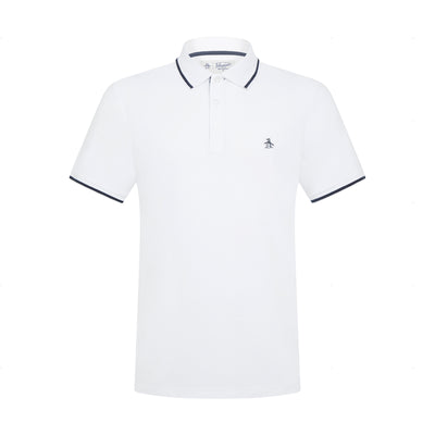 Organic Cotton Pique Polo Shirt In Bright White