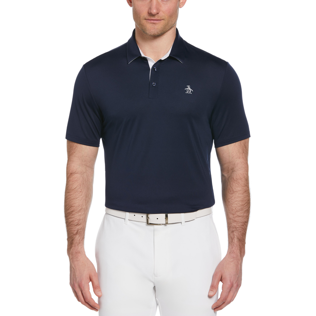Block Design Golf Polo Shirt Iris