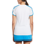 Women's Performance Tennis T-Shirt With Mesh Sleeves In Bright White