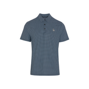 Original Geometric Print Short Sleeve Golf Polo Shirt In Caviar