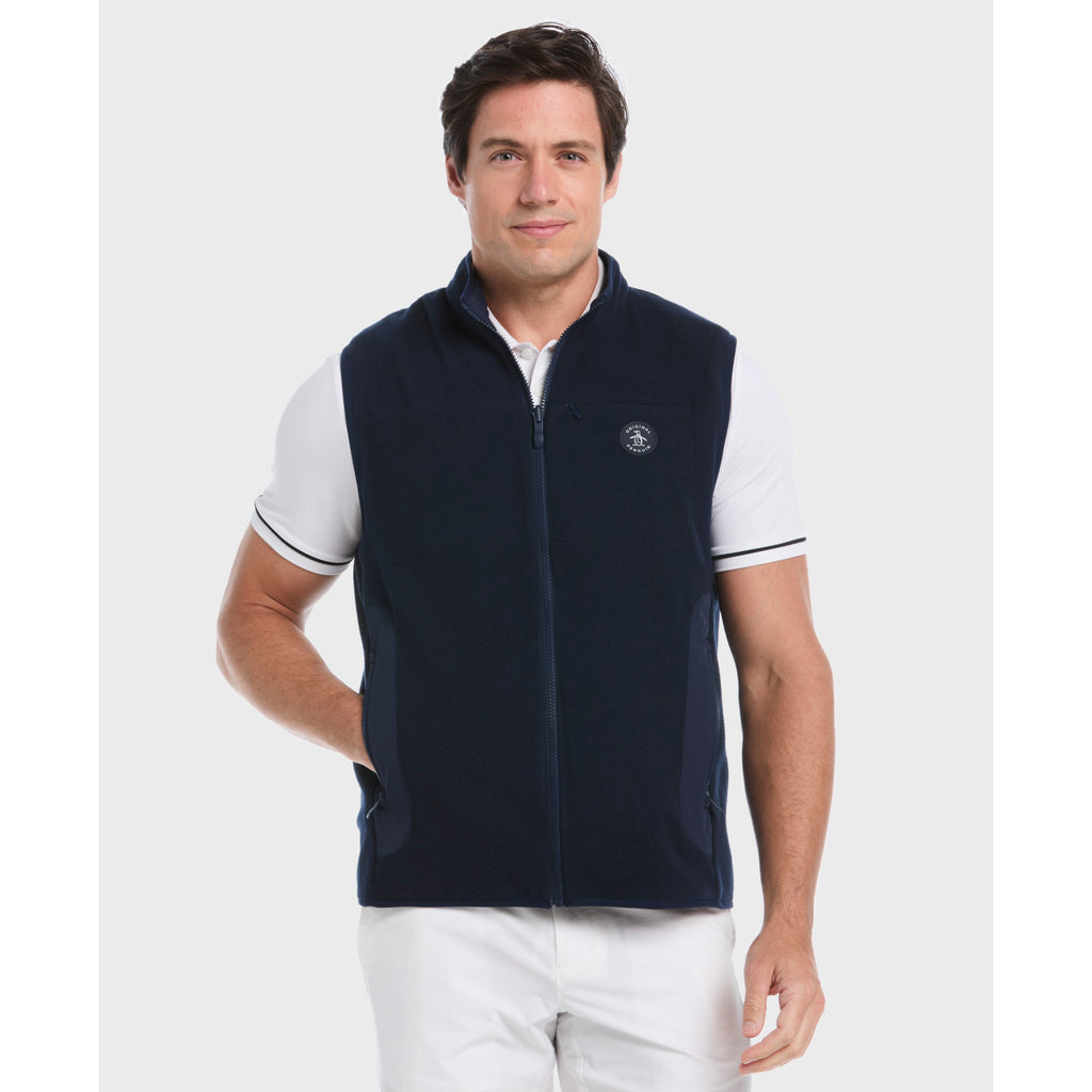 新品＊未使用＊UN3D BIG COLLAR FABRIC MIX VEST UN3D.（アンスリード）の「BIG COLLAR FABRIC MIX VEST / ビッグカラー