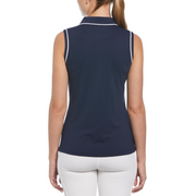 Women's Veronica Sleeveless Golf Polo Shirt In Black Iris