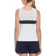 Women's Color Block Tennis Tank Top In Bright White
