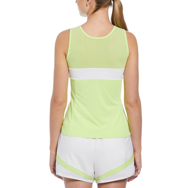 Women's Color Block Tennis Tank Top In Sharp Green