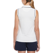 Women's Veronica Sleeveless Golf Polo Shirt In Bright White