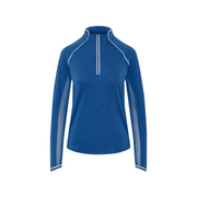 Women's Solid Long Sleeve Tennis Shirt With Sun Protection In Nebulas Blue