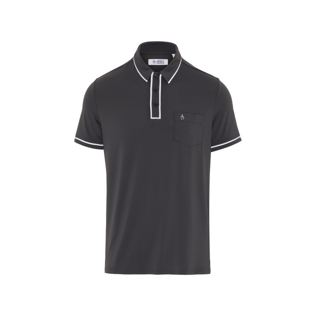 Technical Earl Short Sleeve Golf Polo Shirt In Asphalt
