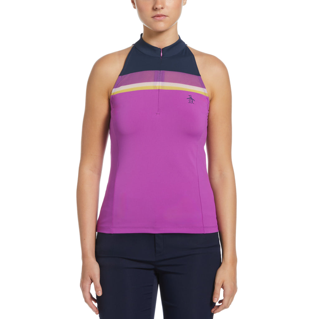Block Halter Tennis Top Cactus Flower