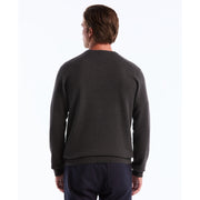 Cotton Bubble Stitch Sweater (Dark Charcoal Heather) Back