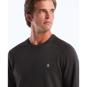 Cotton Bubble Stitch Sweater (Dark Charcoal Heather) Detail