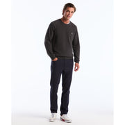 Cotton Bubble Stitch Sweater (Dark Charcoal Heather) Styled