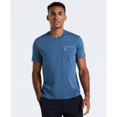 Earl Tape Tipped Pocket T-Shirt (Copen Blue) Front