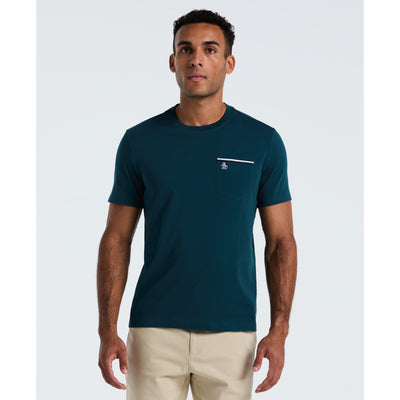 Earl Tape Tipped Pocket T-Shirt (Reflecting Pond) Front
