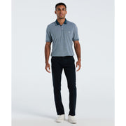 Birdseye Pique Tipped Polo Shirt (Reflecting Pond) Styled