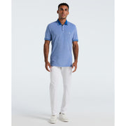 Birdseye Pique Tipped Polo Shirt (Classic Blue) Styled