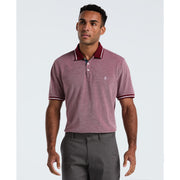 Birdseye Pique Tipped Polo Shirt (Cabernet) Front