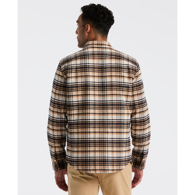 Plaid Flannel Shacket (Birch) Back
