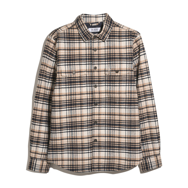 Plaid Flannel Shacket (Birch) Flat