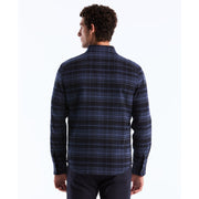 Plaid Flannel Shacket (Dark Sapphire) Back