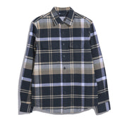 Plaid Flannel Shirt Jacket With Quilted Lining In True Black