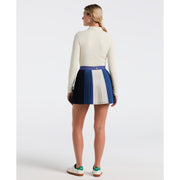 Women's Colourblock Micro Pleated Golf Skort (True Navy)