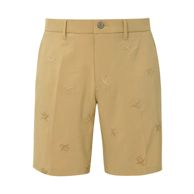 Pete Embroidered Golf Shorts In Prarie Sand