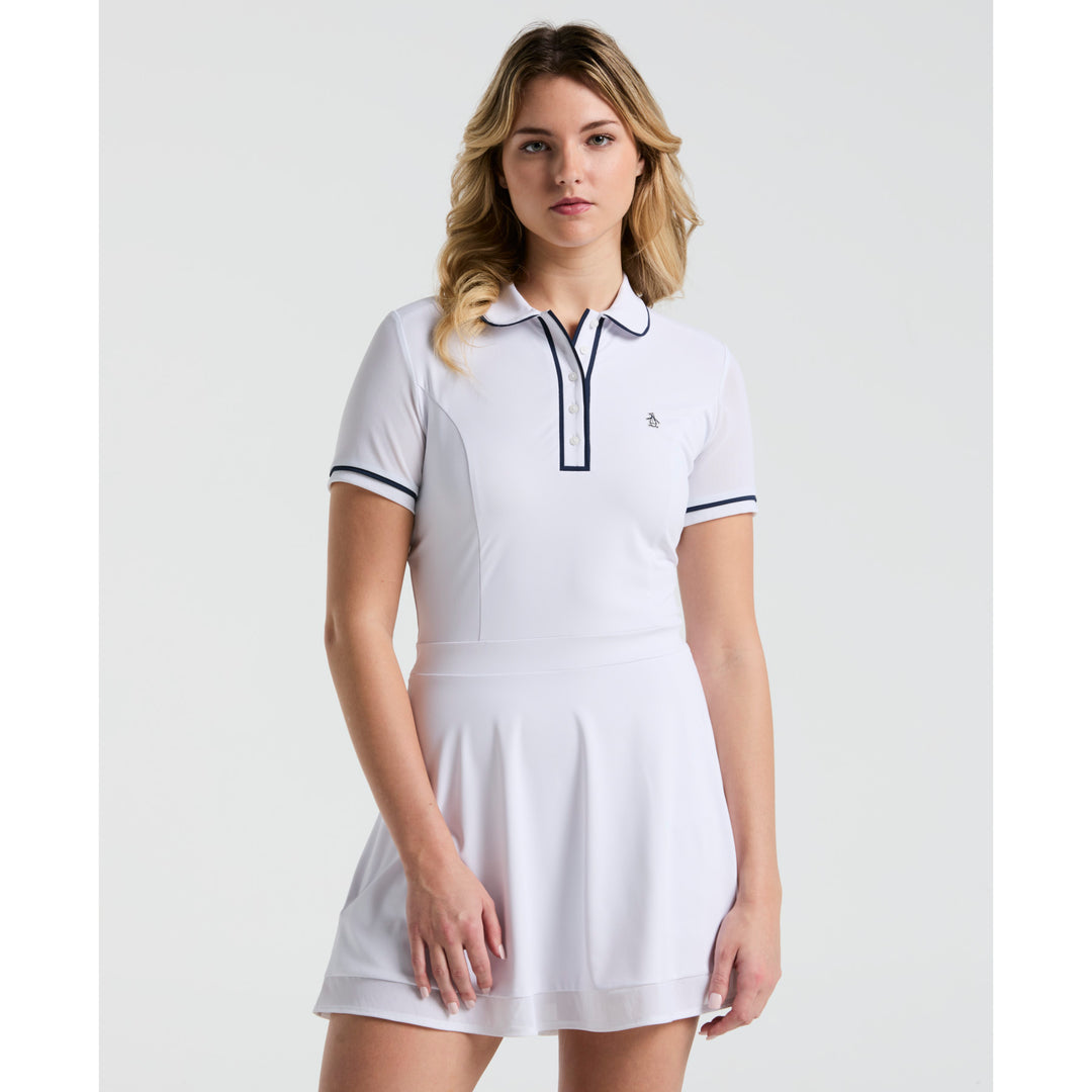 Women's Veronica Short Sleeve Dress In White | Original Penguin®